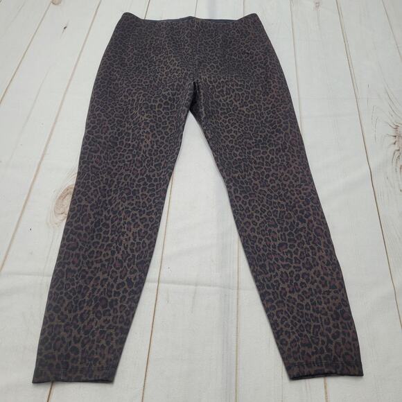 Liverpool Reese pull on cheetah ankle pants leggings stretchy tummy control - Picture 1 of 7